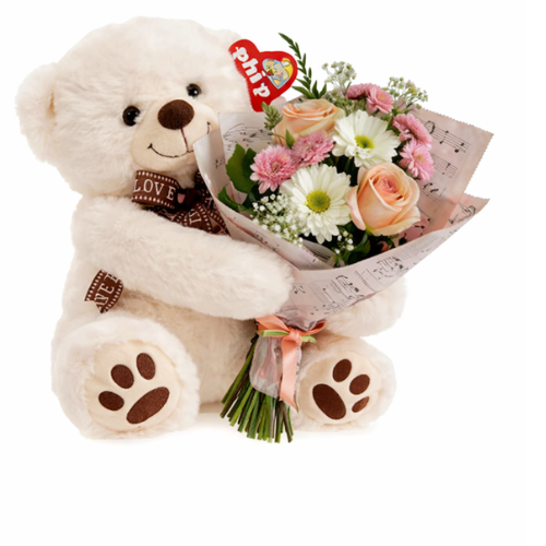Encanto Floral con Peluche de 20 cm